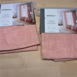 Sheer Pink Curtain by Threshold